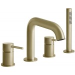 Bathtub tap Deck-mounted complete material: Inox Brass Brushed PVD, color: Gold surface: Brushed Deck-mounted