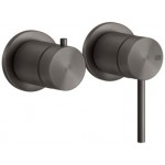 Shower tap Wall-mounted external part 2 holes 2 way material: Inox mixer without hand shower, hose and holder Black Metal Brushed PVD, color: Black surface: Matt Wall-mounted - external part