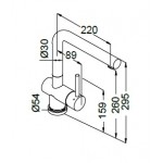 Kitchen tap Deck-mounted material: Brass, color: Pink Gold surface: Glossy Deck-mounted