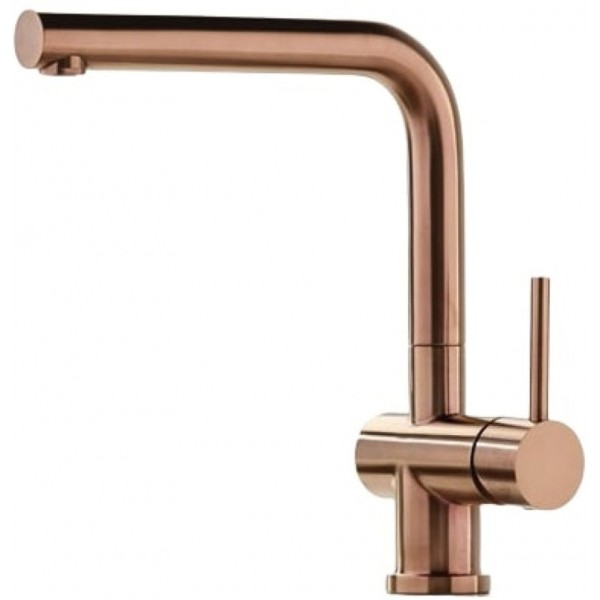 Kitchen tap Deck-mounted material: Brass, color: Pink Gold surface: Glossy Deck-mounted