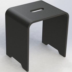 Bath stool 38x38x31 material: Acrylic, color: Black surface: Matt Shower seats