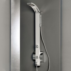 Shower column (Body jet) 131,4cm material: Aluminum, color: Chrome/White surface: Matt Indoor