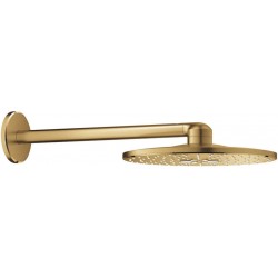 Shower head Wall-mounted 31x31 material: Brass, style: 2 sprays Brushed Cool Sunrise,, color: Gold surface: Brushed Overhead showers