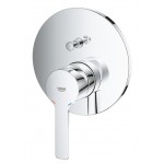 Shower tap Wall-mounted external part 2 way material: Brass mixer With plate without hand shower, hose and holder, color: Chrome surface: Glossy Wall-mounted - external part