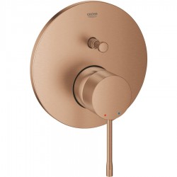 Shower tap Wall-mounted external part 2 way material: Brass mixer With plate without hand shower, hose and holder Brushed warm sunset, color: Pink Gold surface: Brushed