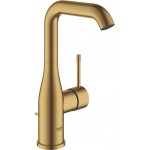 Wash basin tap Deck-mounted L size material: Brass mixer With pop-up waste set L-Size, brushed cool sunrise, color: Gold surface: Brushed Deck-mounted Wash basin tap Deck-mounted L size material: Brass mixer With pop-up waste set L-Size, brushed cool sunrise, color: Gold surface: Brushed Deck-mounted