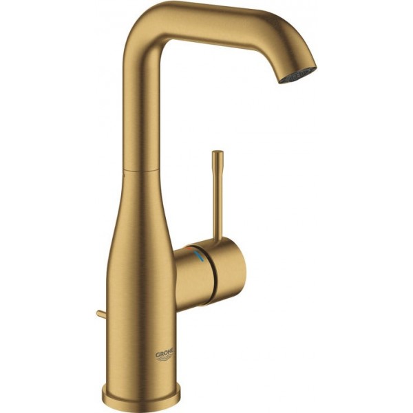 Wash basin tap Deck-mounted L size material: Brass mixer With pop-up waste set L-Size, brushed cool sunrise, color: Gold surface: Brushed Deck-mounted Wash basin tap Deck-mounted L size material: Brass mixer With pop-up waste set L-Size, brushed cool sunrise, color: Gold surface: Brushed Deck-mounted
