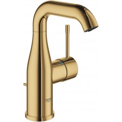 Wash basin tap Deck-mounted L size material: Brass mixer With pop-up waste set M-Size, Cool Sunrise, color: Gold surface: Glossy