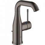 Wash basin tap Deck-mounted L size material: Brass mixer With pop-up waste set hard graphite, color: Grey surface: Glossy Wash basin tap Deck-mounted L size material: Brass mixer With pop-up waste set hard graphite, color: Grey surface: Glossy Deck-mounted