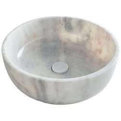 Washbasin Free standing 39x39x14 material: Marble Without hole Without overflow Carrara Nuovo, color: White surface: Glossy Free standing