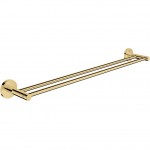Towel 60cm Cool sunrise Fixed double material: Brass, color: Gold surface: Glossy Towel rails