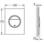 Flush wall plates for concealed cistern dual flush valve material: ABS Pneumatic, color: Chrome surface: Glossy Flush plates