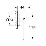 Χαρτοθήκη τύπου κρίκος από ορείχαλκο Brushed hard graphite, χρώμα: Γκρι επιφάνεια: Βουρτσισμένη Χαρτοθήκες