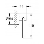 Χαρτοθήκη τύπου κρίκος από ορείχαλκο hard graphite, χρώμα: Γκρι επιφάνεια: Γυαλιστερή Χαρτοθήκες
