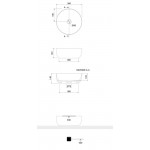 Νιπτήρας ελευθέρας τοποθέτησης 39x39x14 από πορσελάνη χωρίς οπή  χωρίς υπερχείλιση, χρώμα: Λευκό επιφάνεια: Γυαλιστερή Ελευθέρας τοποθέτησης
