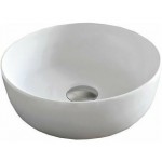 Νιπτήρας ελευθέρας τοποθέτησης 39x39x14 από πορσελάνη χωρίς οπή  χωρίς υπερχείλιση, χρώμα: Λευκό επιφάνεια: Γυαλιστερή Ελευθέρας τοποθέτησης