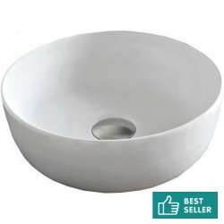 Νιπτήρας ελευθέρας τοποθέτησης 39x39x14 από πορσελάνη χωρίς οπή  χωρίς υπερχείλιση, χρώμα: Λευκό επιφάνεια: Γυαλιστερή