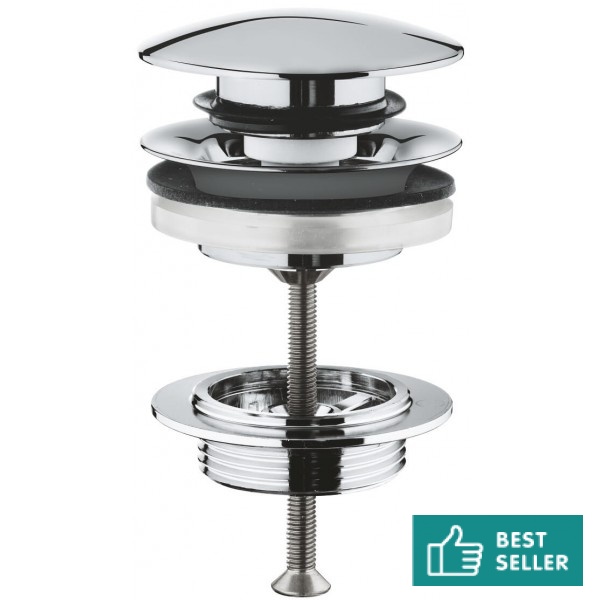 Waste Valve Push-Open With overflow / Without overflow material: Brass surface: Glossy, color: Chrome Waste overflows Waste Valve Push-Open With overflow / Without overflow material: Brass surface: Glossy, color: Chrome Waste overflows
