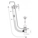 Waste Valve With overflow material: Brass surface: Matt, color: Black Waste overflows