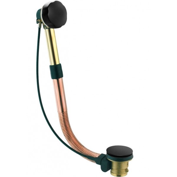 Waste Valve With overflow material: Brass surface: Matt, color: Black Waste overflows