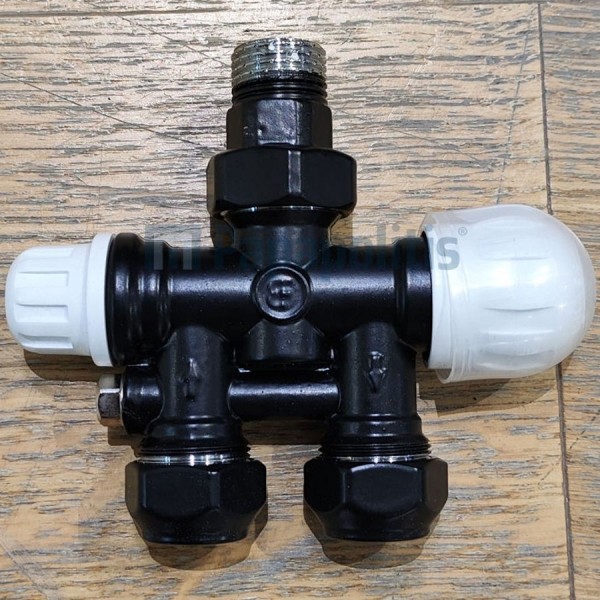 Switch material: Steel, color: Black surface: Matt Angle valves