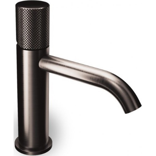 Wash basin tap Deck-mounted material: Brass mixer With push-open waste set Μ size brushed black, color: Black surface: Brushed Deck-mounted Wash basin tap Deck-mounted material: Brass mixer With push-open waste set Μ size brushed black, color: Black surface: Brushed Deck-mounted