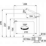 Kitchen tap Deck-mounted material: Brass, color: Black surface: Matt Deck-mounted