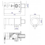 Σύστημα ντους μπιντέ επίτοιχο σταθερής θερμοκρασίας από ορείχαλκο κρύο, χρώμα: Μαύρο επιφάνεια: Ματ Συστήματα ντους μπιντέ επίτοιχα