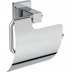 Paper holder with cover material: Brass, color: Chrome surface: Glossy Toilet paper holders