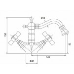 Bidet mixer material: Brass, color: Chrome surface: Glossy