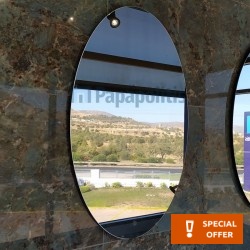 Καθρέπτης, σχήμα: Οβάλ 60x100 από κρύσταλλο με Led Καθρέπτες μπάνιου