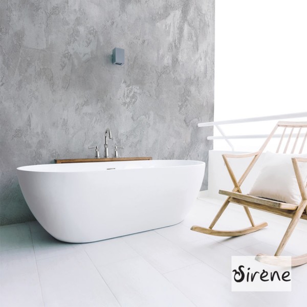 Bathtub Free standing/ Built-in 165x85x55 material: Marble surface: Matt, color: White no grab bars Free standing/ Built-in