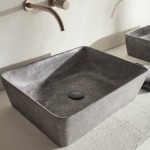 Νιπτήρας ελευθέρας τοποθέτησης 60x38x14 από μάρμαρο χωρίς οπή  χωρίς υπερχείλιση, χρώμα: Γκρι επιφάνεια: Ματ Ελευθέρας τοποθέτησης