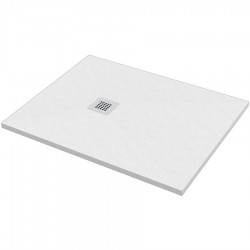 Shower tray Rectangular 100x80 material: Cast marble, color: White surface: Matt Rectangular