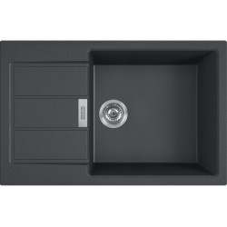 Sink Synthetic 78x50 left / right nested 1 bowl Tectonite Carbon Black, color: Black Synthetic