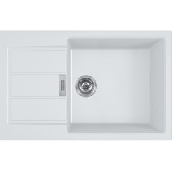 Sink Synthetic 78x50 left / right nested 1 bowl Tectonite polar white, color: White Synthetic