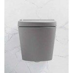 Wall-mounted toilet with shower & toilet seat, style: Wrapover smart toilet 59x38 surface: Matt, color: Grey Wall-mounted shower-toilets Wall-mounted toilet with shower & toilet seat, style: Wrapover smart toilet 59x38 surface: Matt, color: Grey Wall-mounted shower-toilets