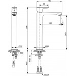 Μπαταρία νιπτήρος επικαθήμενη αναμεικτική από ορείχαλκο για νιπτήρα ελεύθερης τοποθέτησης χωρίς βαλβίδα PVD, magnetic grey, χρώμα: Γκρι επιφάνεια: Βουρτσισμένη Επικαθήμενες