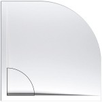 Shower tray Quarter round 80x80x5 material: Acrylic, color: White surface: Glossy Quadrant