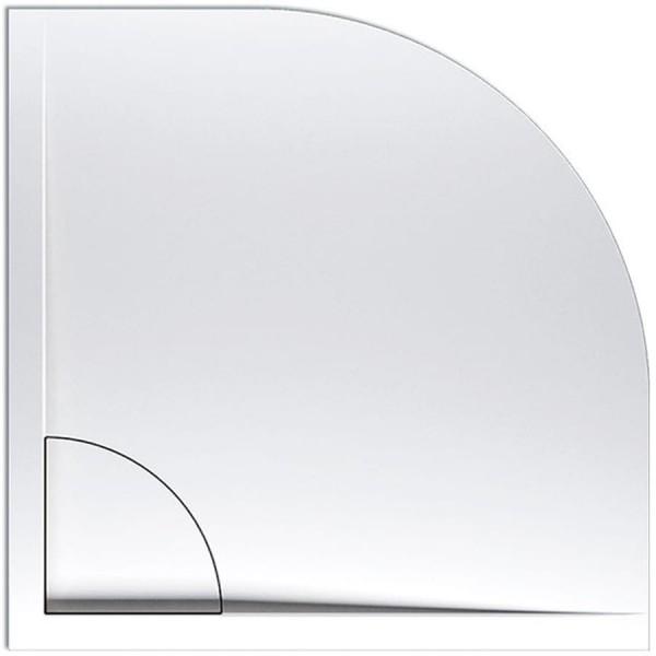 Shower tray Quarter round 80x80x5 material: Acrylic, color: White surface: Glossy Quadrant