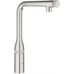 Kitchen tap Deck-mounted material: Brass with shower Supersteel, color: Chrome surface: Brushed