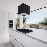 Απορροφητήρας καμινάδα κεντρική 40cm 250 W Matte Black, χρώμα: Μαύρο Ματ Καμινάδες κεντρικές