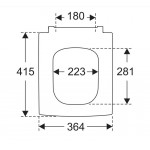 Κάλυμμα λεκάνης soft closing Wrapover Stone White (ματ), χρώμα: Λευκό Καλύμματα Κάλυμμα λεκάνης soft closing Wrapover Stone White (ματ), χρώμα: Λευκό Καλύμματα