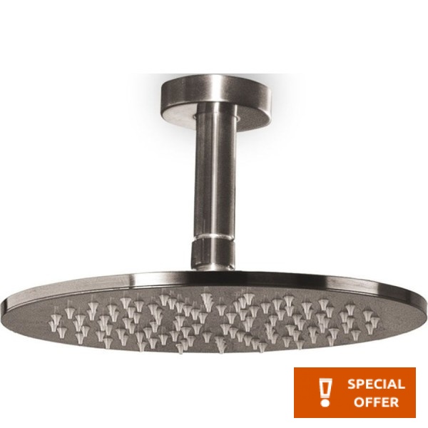 Shower head Wall-mounted / Ceiling-mounted 22x22 material: Brass, style: 1 spray brushed black, color: Black surface: Brushed Overhead showers Shower head Wall-mounted / Ceiling-mounted 22x22 material: Brass, style: 1 spray brushed black, color: Black surface: Brushed Overhead showers