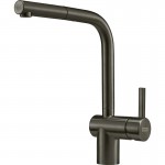 Kitchen tap Deck-mounted material: Inox with shower Anthracite L-Spout, color: Dark Grey surface: Brushed Deck-mounted Kitchen tap Deck-mounted material: Inox with shower Anthracite L-Spout, color: Dark Grey surface: Brushed Deck-mounted