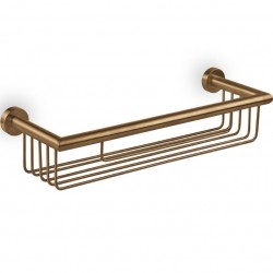 Sponge box material: Brass Double-mounted deep Single 40x13,2x8, color: Bronze surface: Brushed Shower baskets