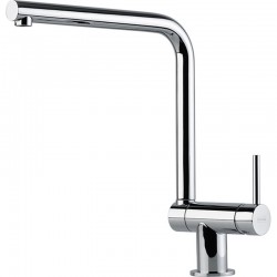 Kitchen tap Window spout side material: Brass, color: Chrome surface: Glossy