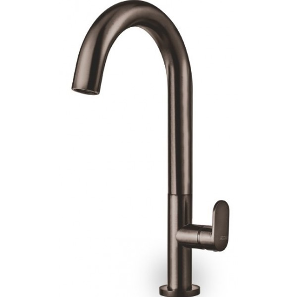 Wash basin tap Deck-mounted L size material: Brass mixer With push-open waste set brushed black, color: Black surface: Brushed Deck-mounted Wash basin tap Deck-mounted L size material: Brass mixer With push-open waste set brushed black, color: Black surface: Brushed Deck-mounted