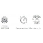 Νιπτήρας ελευθέρας τοποθέτησης 30x30x22,5 από πορσελάνη χωρίς οπή  χωρίς υπερχείλιση, χρώμα: Λευκό επιφάνεια: Γυαλιστερή Ελευθέρας τοποθέτησης