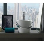 Νιπτήρας ελευθέρας τοποθέτησης 30x30x22,5 από πορσελάνη χωρίς οπή  χωρίς υπερχείλιση, χρώμα: Λευκό επιφάνεια: Γυαλιστερή Ελευθέρας τοποθέτησης